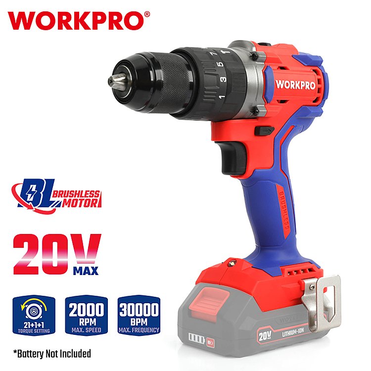 Δραπανοκατσάβιδο κρουστικό WORKPRO WP390005 20V-Li BL SOLO