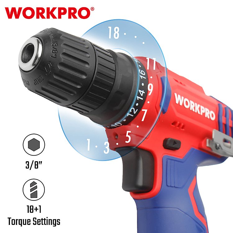 WORKPRO WP460203 δραπανοκατσάβιδο επαγγελματικής χρήσης 12V-Li