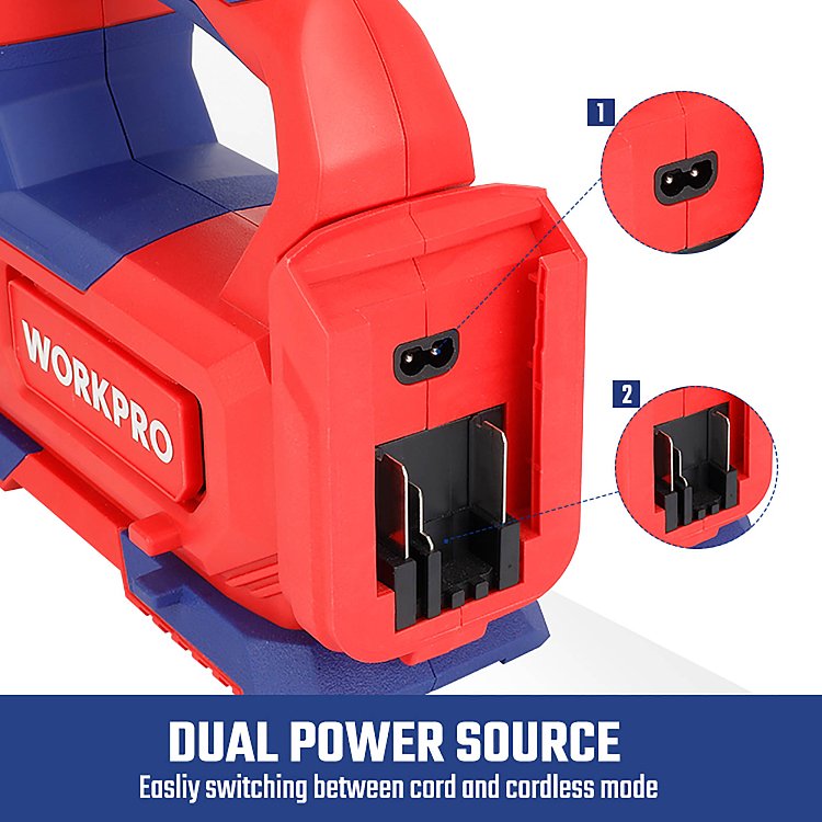 WORKPRO WP394010 τρόμπα 20V-Li με LED φωτισμό τριών σημείων