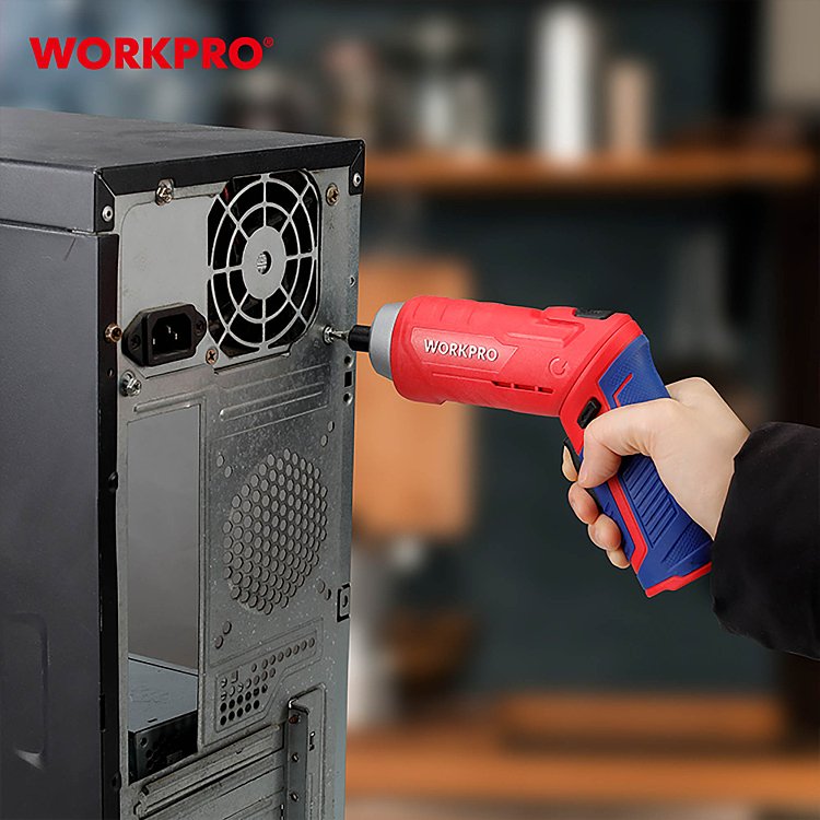 WORKPRO κατσαβίδι 3,7V-Li σε πρακτική κασετίνα μεταφοράς