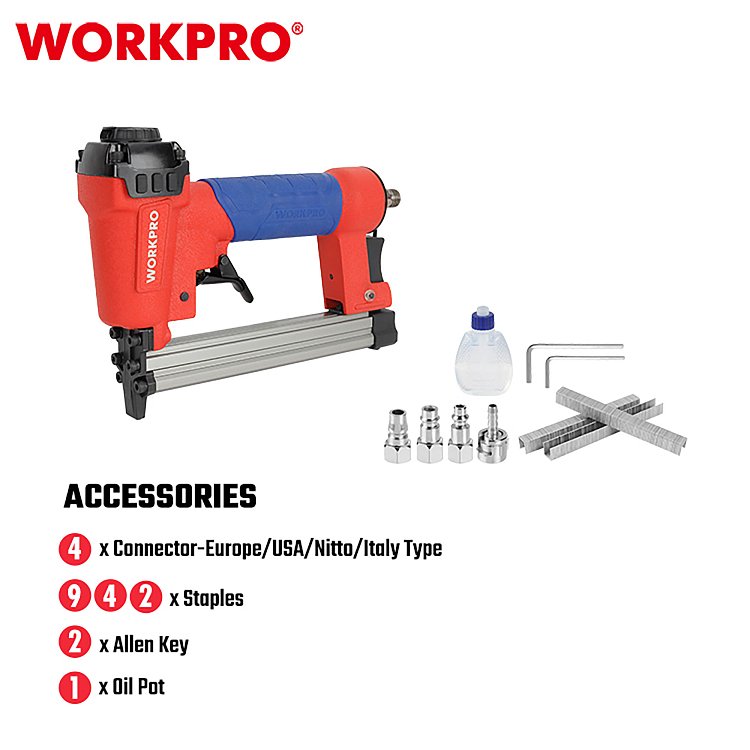 Καρφωτικό WORKPRO PROFI με Soft Grip και γεμιστήρα 150 τεμαχίων