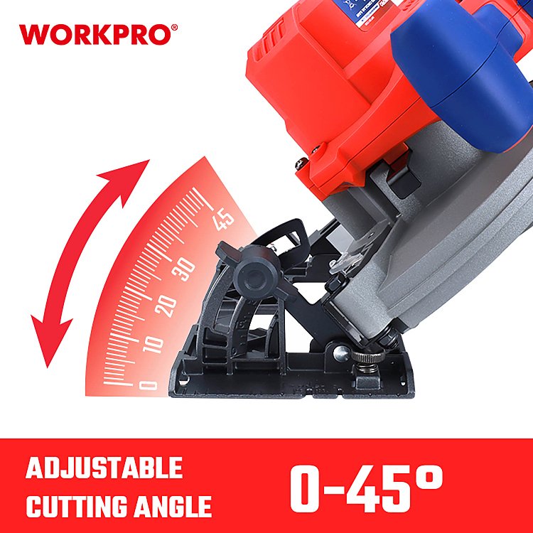 Δισκοπρίονο μπαταρίας WORKPRO PROFI 20V-Li με LED ένδειξη