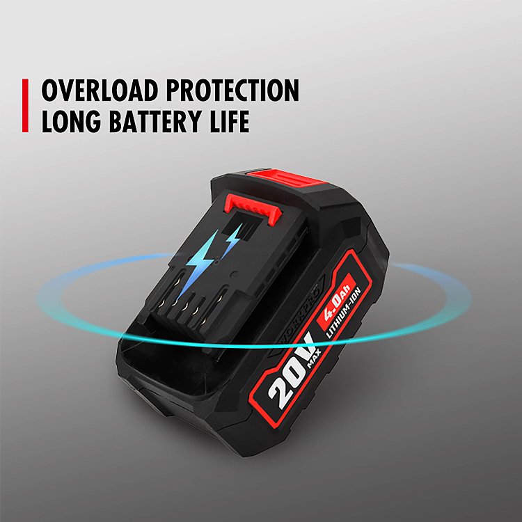 Μπαταρία WORKPRO 20V-Li 4.0Ah για δράπανα, πριόνια & αλυσοπρίονα