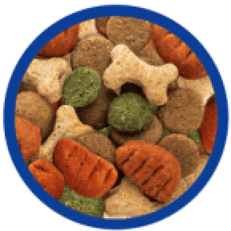 Meat Lovers Mix Adult Dog Food – κροκέτες mix γεύσεων σε μπολ