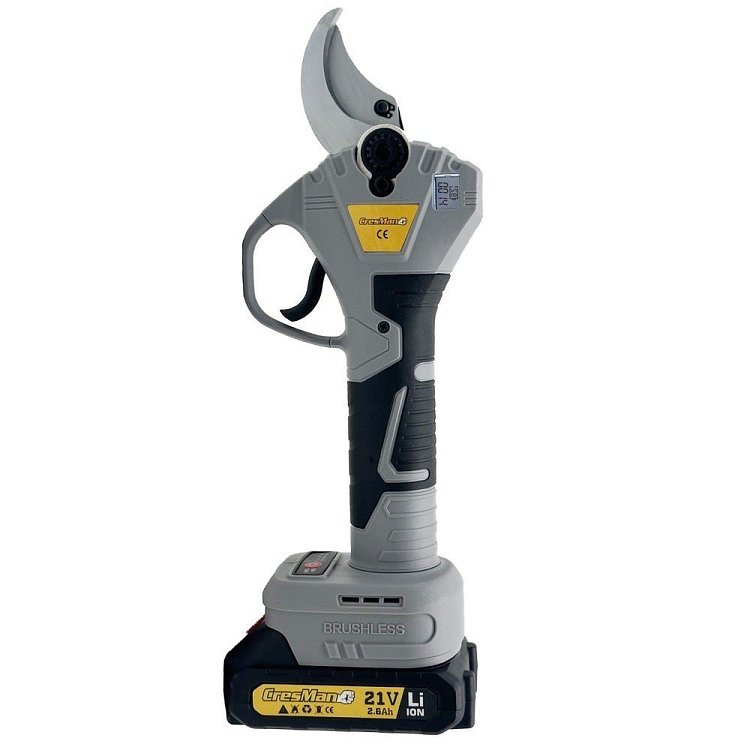 Ψαλίδι κλάδου μπαταρίας Cresman PRO 449R 21V με μοτέρ Brushless και οθόνη LCD
