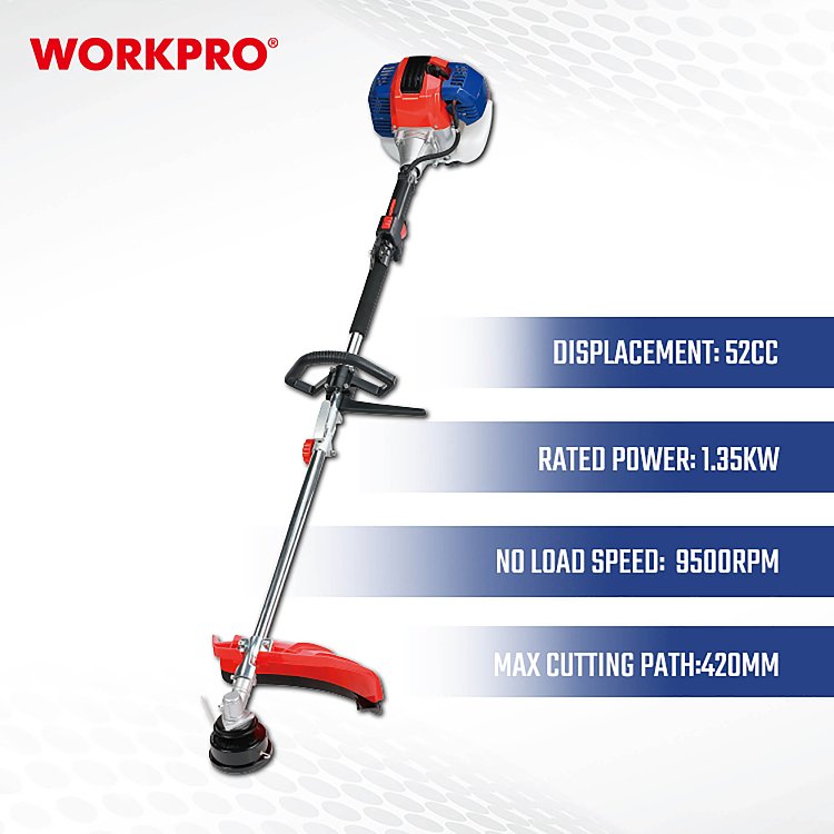 Πολυεργαλείο κήπου WORKPRO 4 σε 1 52cc για κλάδεμα και κοπή χόρτων
