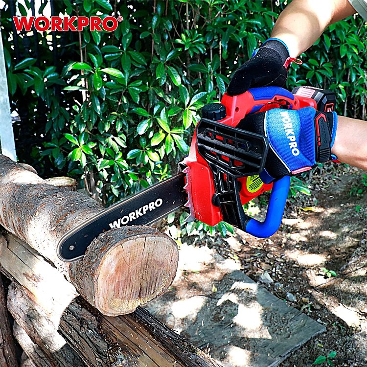 Αλυσοπρίονο WORKPRO PROFI με εργονομική λαβή για εύκολη χρήση