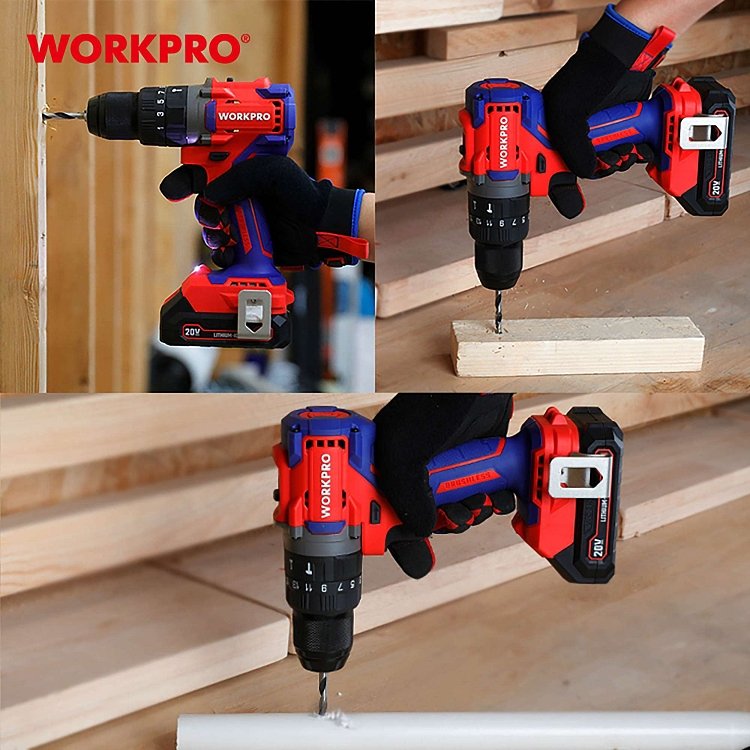 Brushless δραπανοκατσάβιδο WORKPRO PROFI 20V-Li BL SOLO