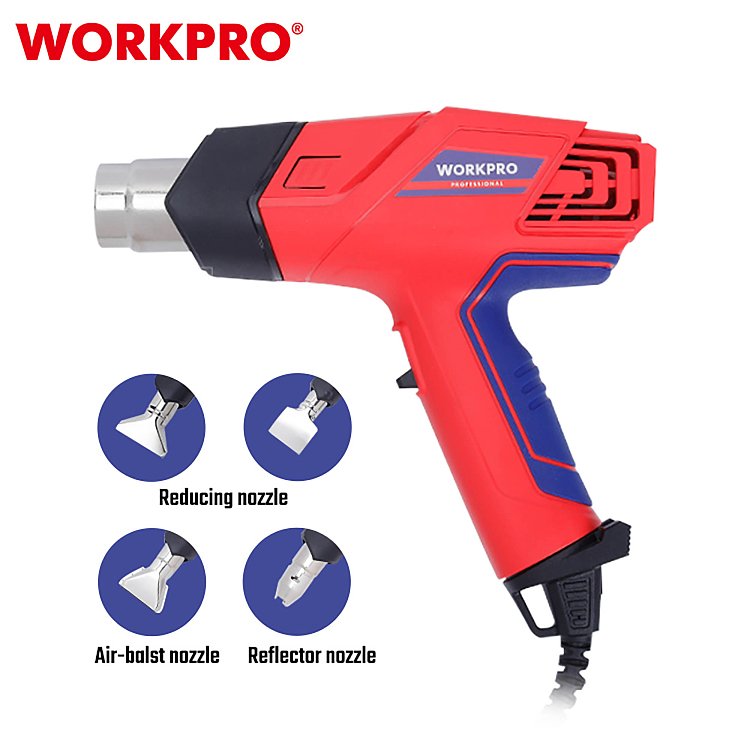 WORKPRO WP474000CE πιστόλι θερμού αέρα 2000W με ακροφύσια