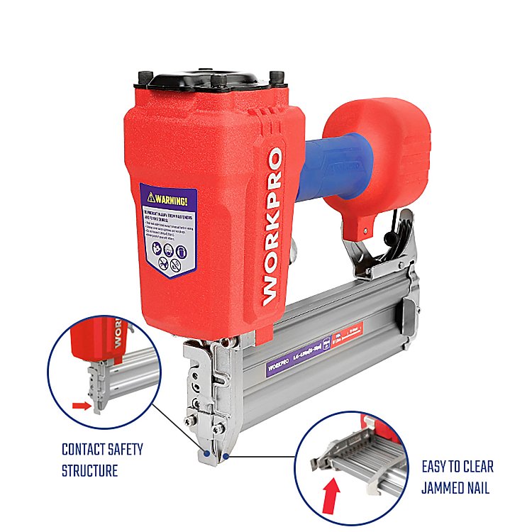 WORKPRO ST64 καρφωτικό με γεμιστήρα 80 τεμαχίων και πλήρες σετ