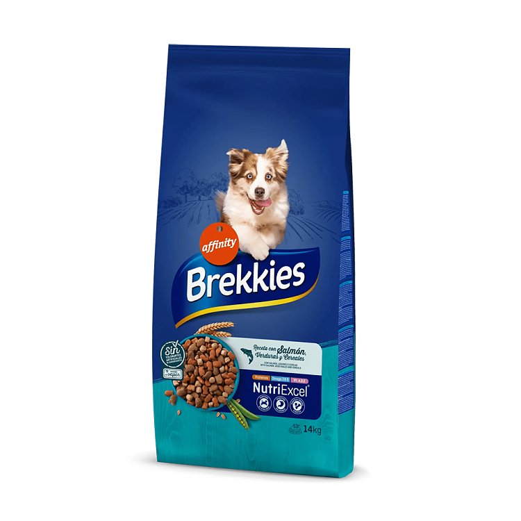 Ξηρά τροφή σκύλου Brekkies Adult Mix Fish 14kg με σολομό, τόνο & λαχανικά