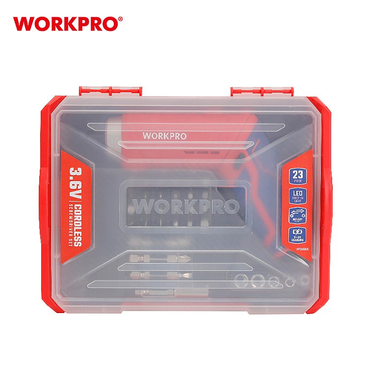 Κασετίνα σετ 34 τεμαχίων WORKPRO με κατσαβίδι και εξαρτήματα