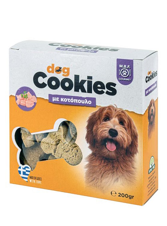 Μπισκότα σκύλου M.B.F. Dog Cookies με κοτόπουλο 200gr – Υγιεινές και τραγανές λιχουδιές για σκύλους