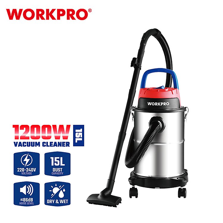 Σκούπα Ηλεκτρική Υγρών & Στερεών WORKPRO WP423004CE 15L 1200W PROFI