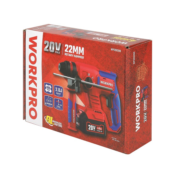 Επαναφορτιζόμενο πιστολέτο SDS WORKPRO PROFI 20V-Li BL SOLO