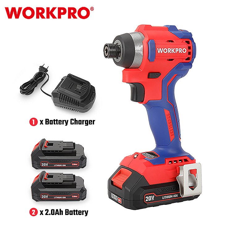 WP390102 WORKPRO παλμικό κατσαβίδι 20V-Li με LED φωτισμό