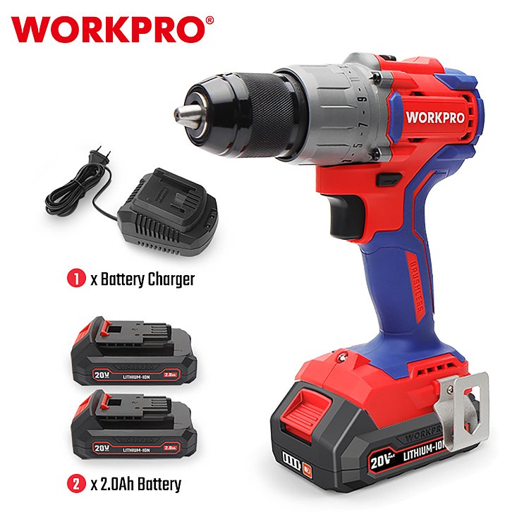 WORKPRO WP390002 δραπανοκατσάβιδο με LED ένδειξη στη μπαταρία