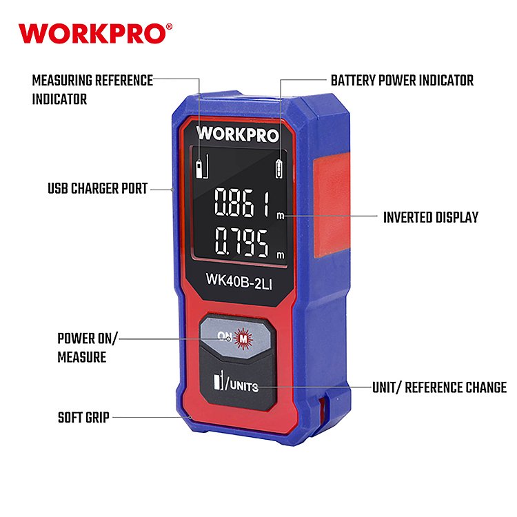 WORKPRO WP267001 laser distance meter για τεχνικούς