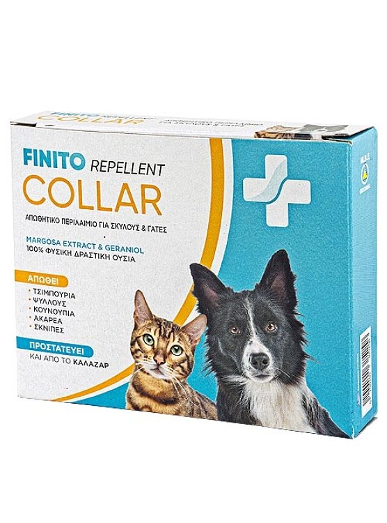 FINITO Repellent Collar – Απωθητικό περιλαίμιο για σκύλους και γάτες με φυσικά εκχυλίσματα