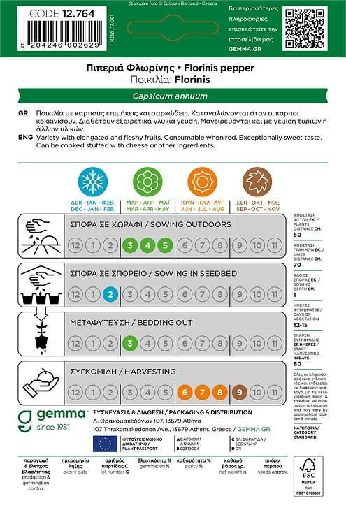 Πιπεριά Φλωρίνης Gemma – ελληνική παραδοσιακή ποικιλία