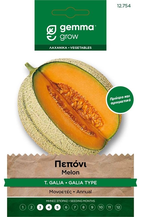 Σπόροι Πεπόνι Galia Gemma – Πρώιμη Αρωματική Ποικιλία με Δίχτυο Φλοιό