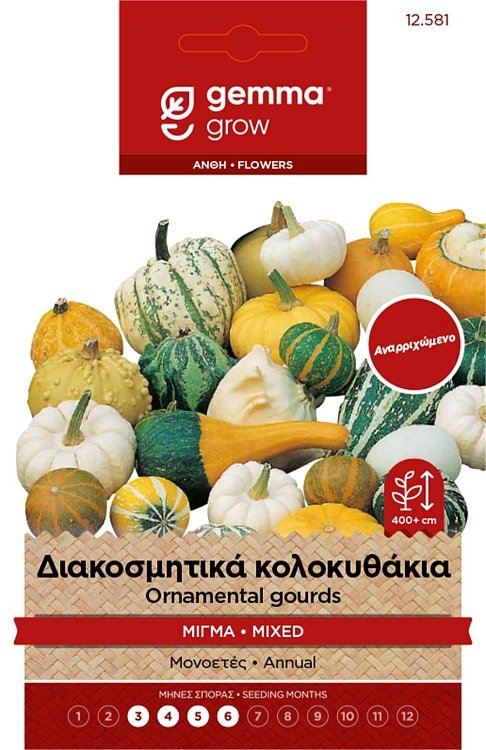 Διακοσμητικά Κολοκυθάκια Μίγμα Σπόροι Gemma – Αναρριχώμενο μονοετές φυτό