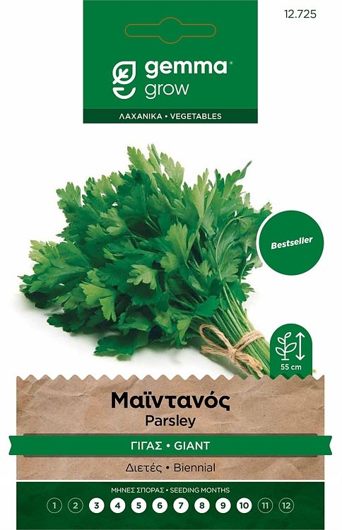 Σπόροι Μαϊντανού Γίγας Gigante d’Italia Gemma – Πλούσιο μεγάλο φύλλωμα, έντονο άρωμα