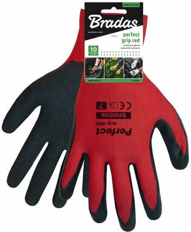 Bradas Perfect Grip Red Γάντια Εργασίας – κοντινό πλάνο συσκευασίας