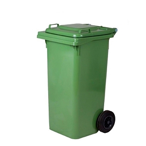 ICS SPA Κάδος Απορριμμάτων 120L Πράσινος με Ρόδες Πολυαιθυλενίου