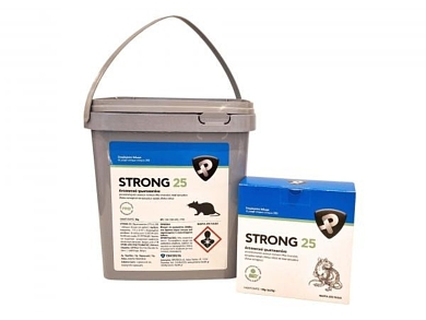 STRONG 25 3kg – Τρωκτικοκτόνο Σπόροι Σιτηρών με Brodifacoum