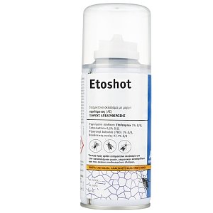 Etoshot Εντομοκτόνο Αερόλυμα Ολικής Απελευθέρωσης για Ιπτάμενα & Βαδιστικά Έντομα 150 ml