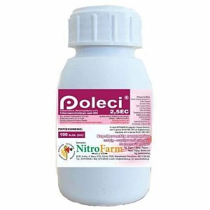 Nitrofarm Poleci 2,5 EC Πυρεθρινοειδές Εντομοκτόνο Επαφής & Στομάχου 100ml-5lt