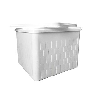 Πλαστική Φόρμα Φέτας 4kg με Καπάκι - Επαγγελματικό Καλούπι Τυροκομίας