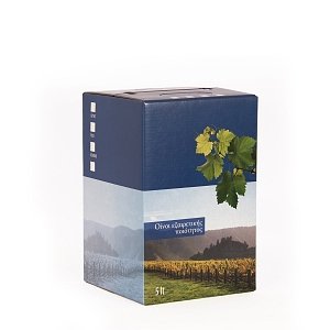 Χαρτοκιβώτιο Ασκού Κρασιού 5lt Μπλε με Χερούλι