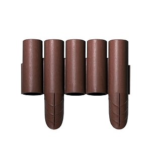 Prosperplast Φράχτης Κήπου Πλαστικός 2,35m x 25cm Σετ 8τμχ Καφέ