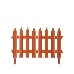 Prosperplast Φράχτης Κήπου Πλαστικός 3,22m x 35cm Σετ 7τμχ Terrakota