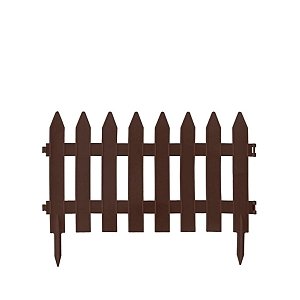 Φράχτης Κήπου PROSPERPLAST 3,22m Πλαστικός Καφέ 7τμχ