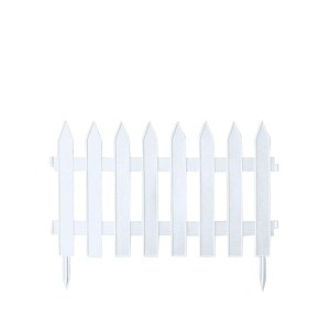 Prosperplast Πλαστικός Φράχτης Κήπου 3,22m Λευκός 7τμχ