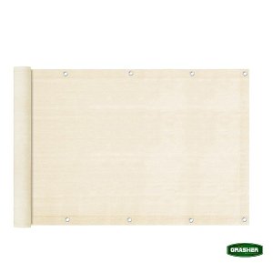 GRASHER Δίχτυ Μπαλκονιού Εκρού 160gr 0,90x6m με Κρίκους