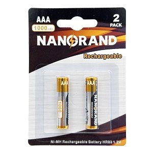 Nanorand Μπαταρίες Επαναφορτιζόμενες AAA 1.2V 1000mAh 2τμχ