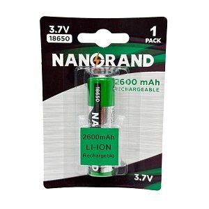 Nanorand Μπαταρία Επαναφορτιζόμενη Li-Ion 18650 3.7V 2600mAh
