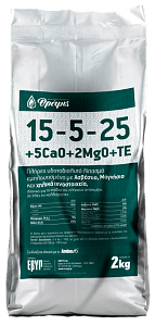 15-5-25+CaO+MgO+TE Υδατοδιαλυτό Λίπασμα Ανάπτυξης
