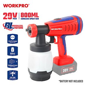 WORKPRO WP397010 – Πιστόλι Βαφής Επαναφορτιζόμενο 20V-Li BL SOLO