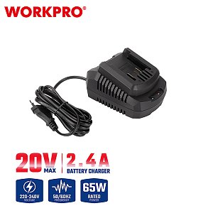 WORKPRO WP396000 – Ταχυφορτιστής 20V-Li 2,4A PROFI