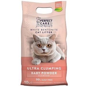 Perfect Care Baby Powder 10 L – Συγκολλητική Άμμος Γάτας Λευκός Μπετονίτης