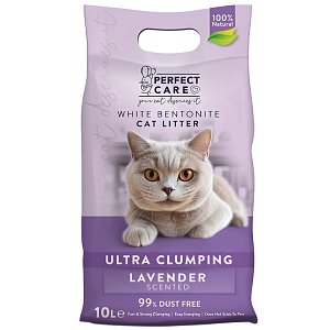 Perfect Care Lavender 10 L – Συγκολλητική Άμμος Γάτας Λευκός Μπετονίτης