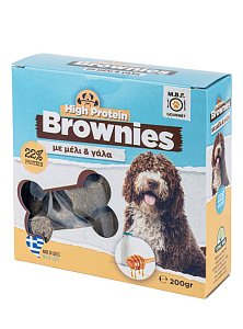 High Protein Brownies M.B.F. με Μέλι & Γάλα 200gr – Λιχουδιές Σκύλου