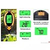 Ψηφιακός Πολυμετρητής Εδάφους 4 σε 1 - Όργανο Μέτρησης pH, Υγρασίας, Θερμοκρασίας & Ηλιοφάνειας