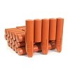 Prosperplast Πλαστικός Φράχτης Κήπου 2,35m x 25cm Σετ 8τμχ Terrakota