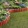 Prosperplast Πλαστικός Φράχτης Κήπου 2,35m x 25cm Σετ 8τμχ Terrakota